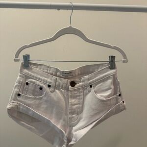 Women's White Denim Shorts